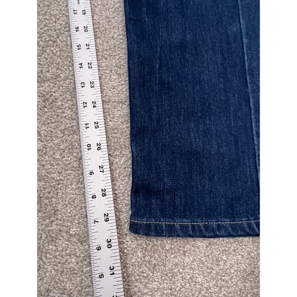 MB Studio Jeans Womens Size 32 x 30 Blue Dark Wash Denim Slim Straight - Picture 3 of 11